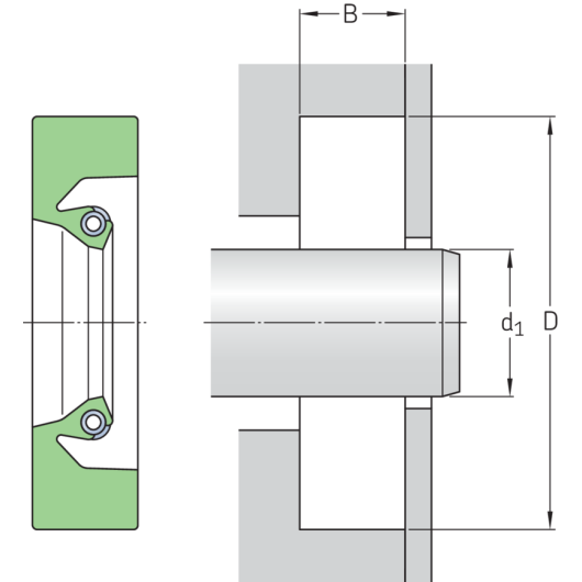 SFK 350X400X25.4 HS5 R Radial shaft seals