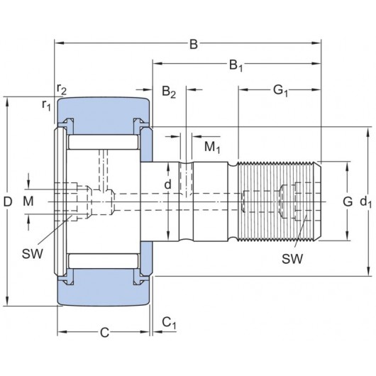 SKF KRV 52 PPA Cam followers