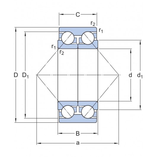 SKF 305608 Angular contact ball bearings