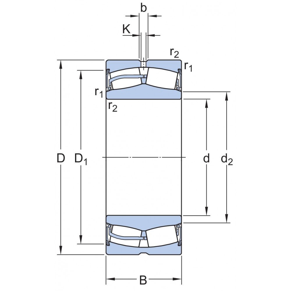 SKF 23022-2RS/VT143 Spherical roller bearings