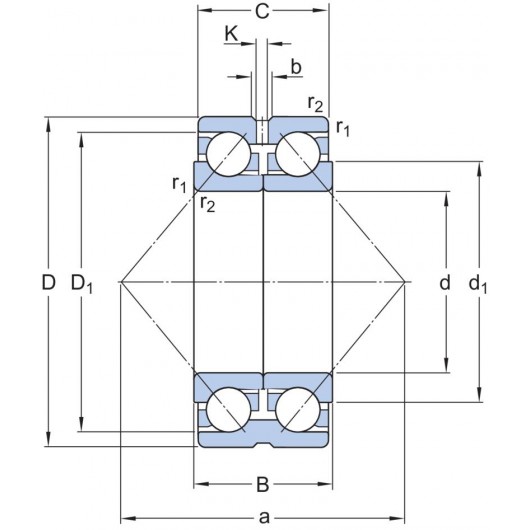 SKF 305608 B Tapered roller bearings