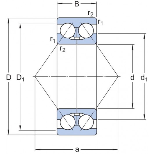 SKF 3308 DTN9 Angular contact ball bearings