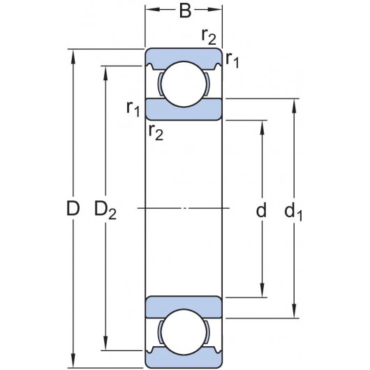 SKF 6318 M/P65HS0VG2211 Deep groove ball bearings