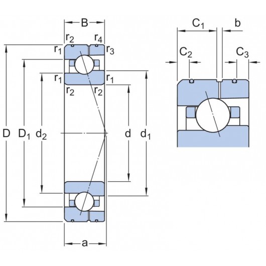 SKF 7010 FEGA/HCP4AL Super-precision angular contact ball bearings