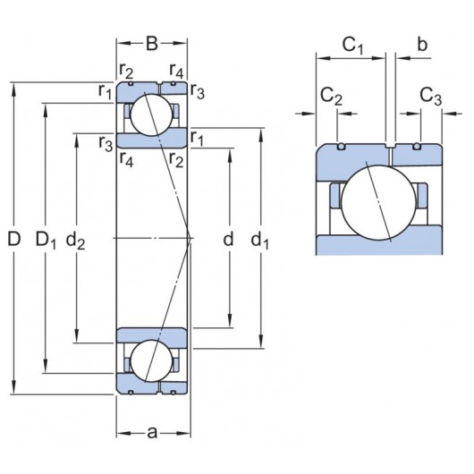 SKF 71911 ACE/HCP4AL Super-precision angular contact ball bearings