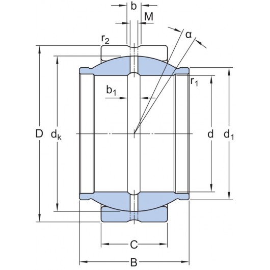 SKF GEZM 100 ES Radial spherical plain bearings