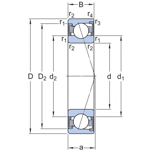 SKF S7208 CD/HCP4A Super-precision angular contact ball bearings