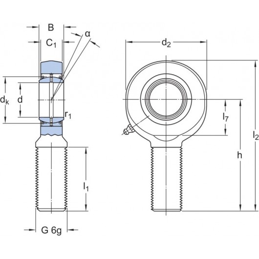 SKF SAA 50 ES-2RS Rod ends
