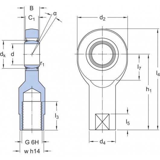 SKF SIA 45 TXE-2LS Rod ends