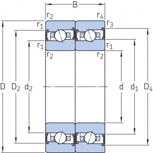 SKF SV71912 ACB/P4ADT Super-precision angular contact ball bearings